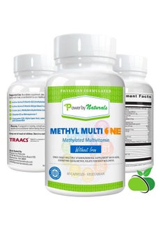 Methyl Multi One Methylated Multivitamin Without Iron Just One Daily Mthfr Supplement With Methyl B12 Methylfolate + 25 Nutrients For A Complete Multi Vitamin For Adults 60Ct.