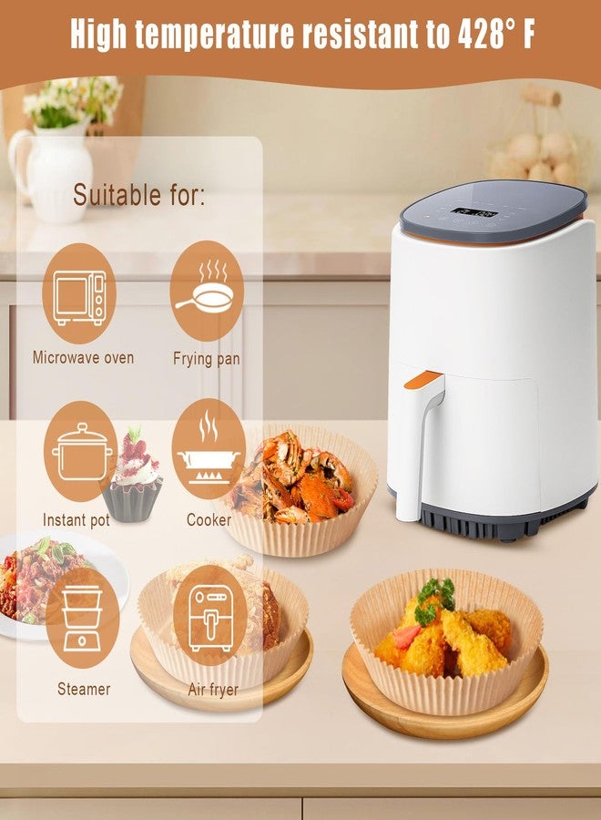 Fondpen Air Fryer Paper Liners, 100PCS Non-Stick Air Fryer Liners Parchment Paper, 6.3 Inch Air Fryer Liners Disposable, Round Airfryer Liners for 2-5QT Air Fryer Baking Roasting Microwave - Image 4