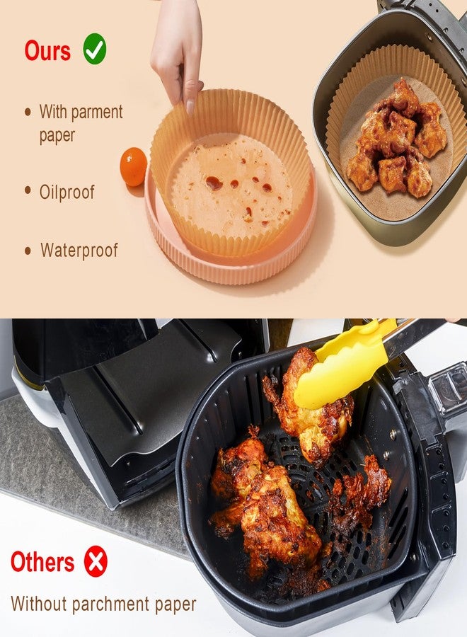 Fondpen Air Fryer Paper Liners, 100PCS Non-Stick Air Fryer Liners Parchment Paper, 6.3 Inch Air Fryer Liners Disposable, Round Airfryer Liners for 2-5QT Air Fryer Baking Roasting Microwave - Image 5