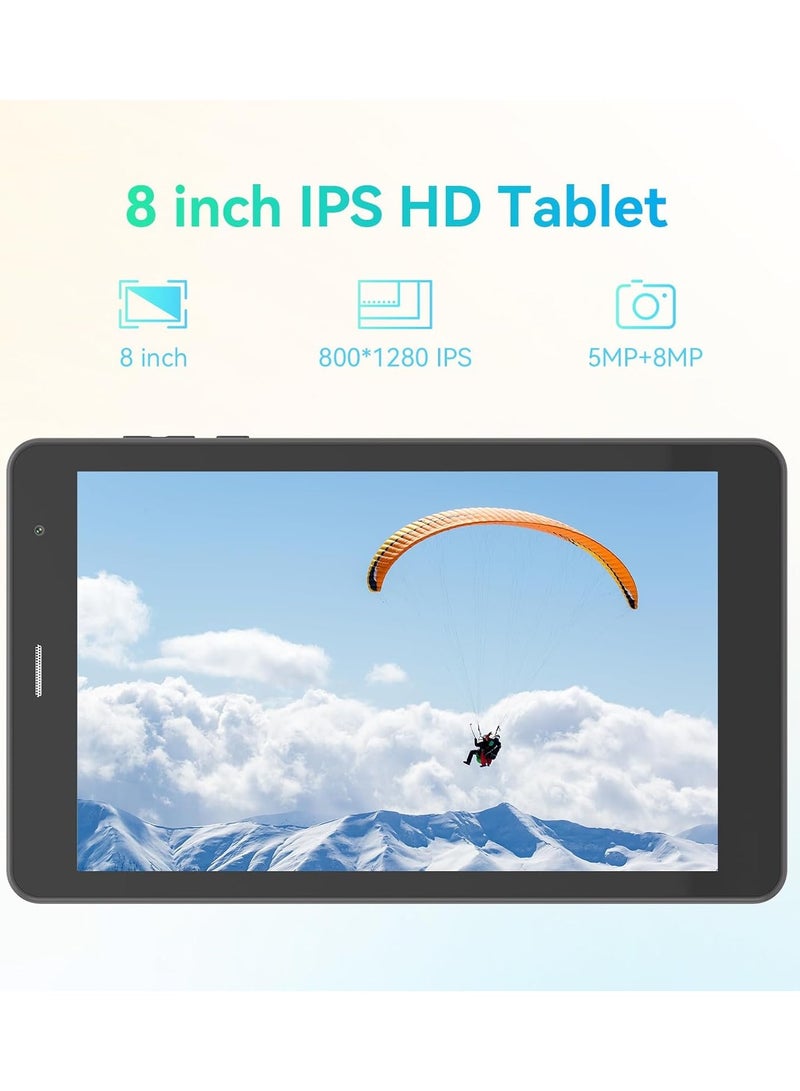 REBENUO CM828 8 inch Tablet, Android 14 Tablet with SIM Card Slot and Wifi 8GB RAM,512GB ROM Storage Dual 5MP+8MP Camera HD IPS Display (Red) - Image 3