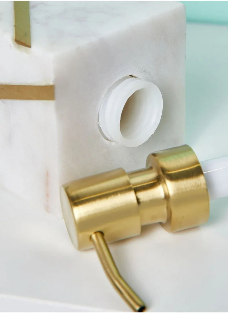 Kassatex Marble Brass Lotion Dispenser