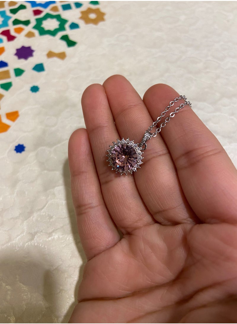 NEW STYLE - Elegant Silver Plated Cubic Zircon Necklace For Women - Image 1
