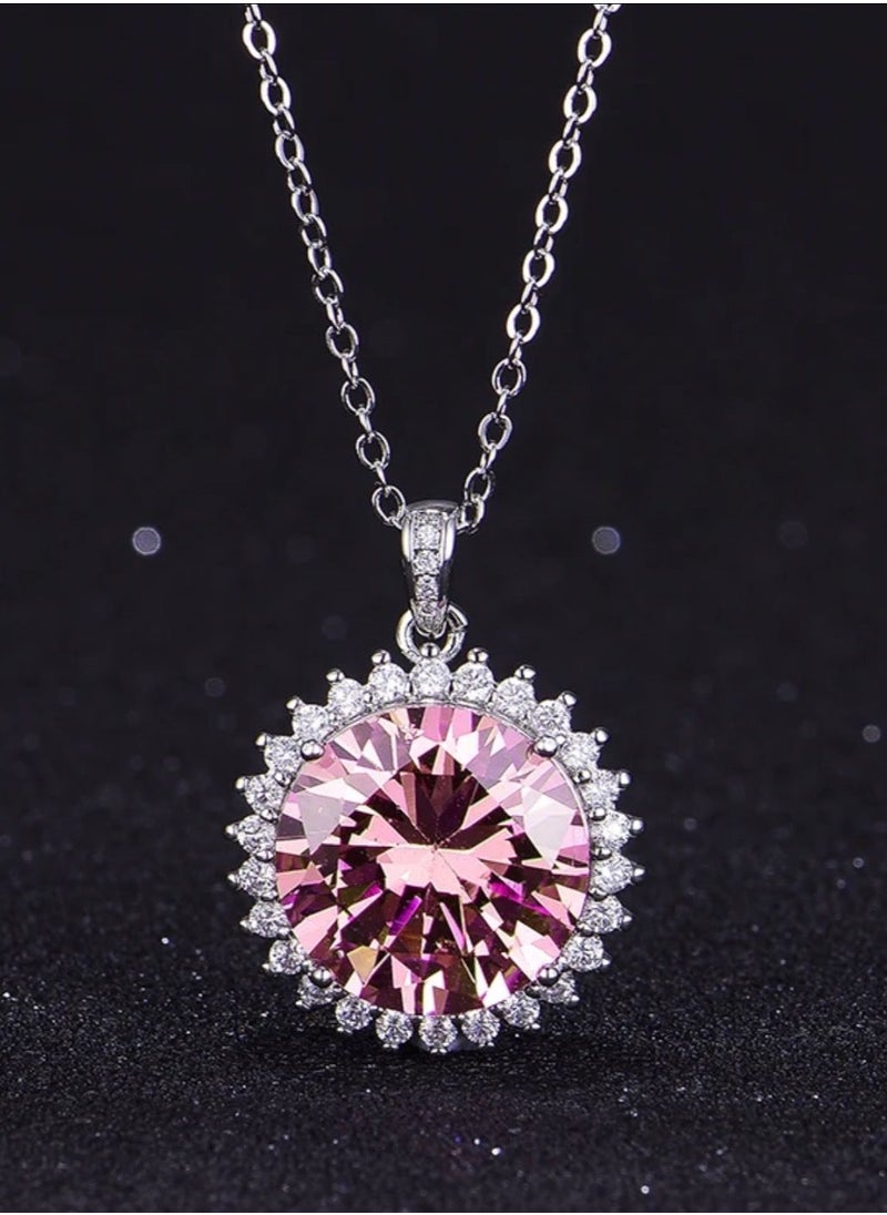 NEW STYLE - Elegant Silver Plated Cubic Zircon Necklace For Women - Image 1