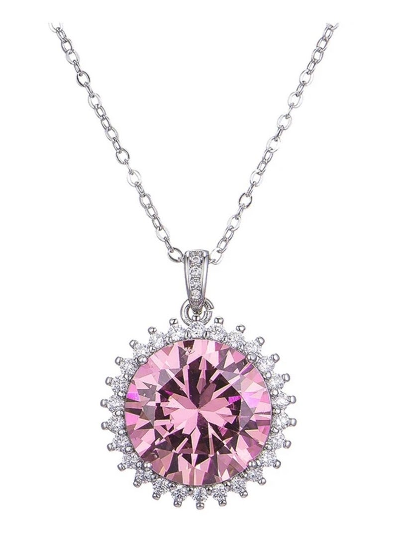 NEW STYLE - Elegant Silver Plated Cubic Zircon Necklace For Women - Image 1
