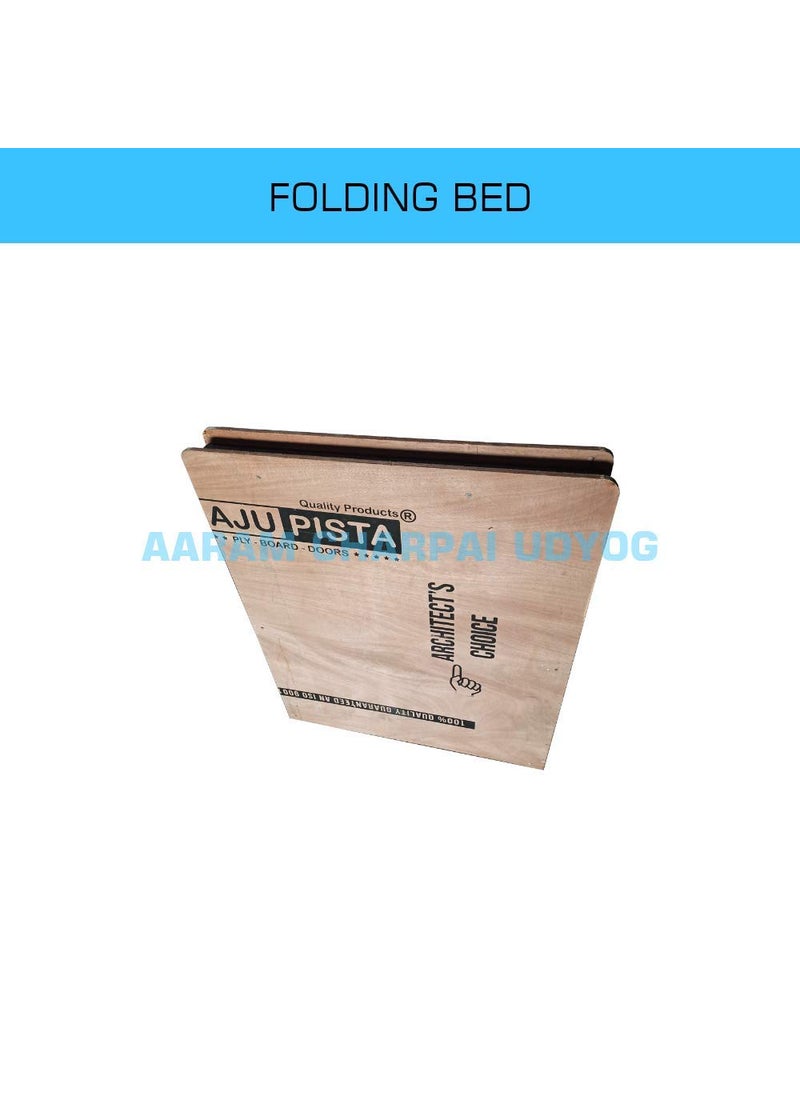 AARAM CHARPAI UDYOG AARAM CHARPAI UDYOG Iron Folding Single Bed Engineered Wood IRON_Brown  - Image 5
