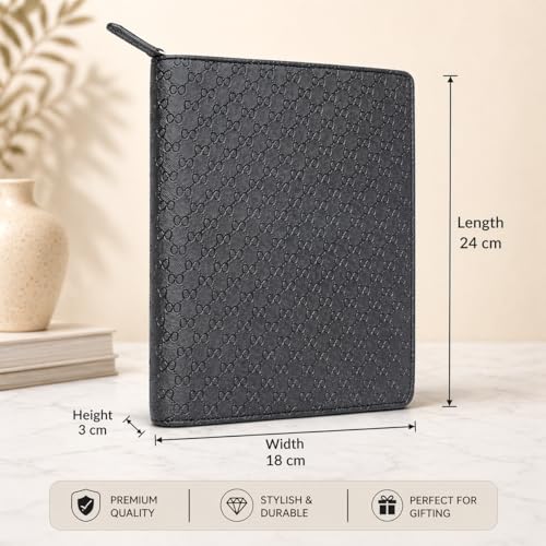 essart Premium PU Leather Men's & Women's Pen case for 24 pcs Pen Organizer Pen Case Pencil Case - Zippered Pen Pencil Bag Pouch for School, Work & Office Marker Case Organizer Colour D-Black - Image 3