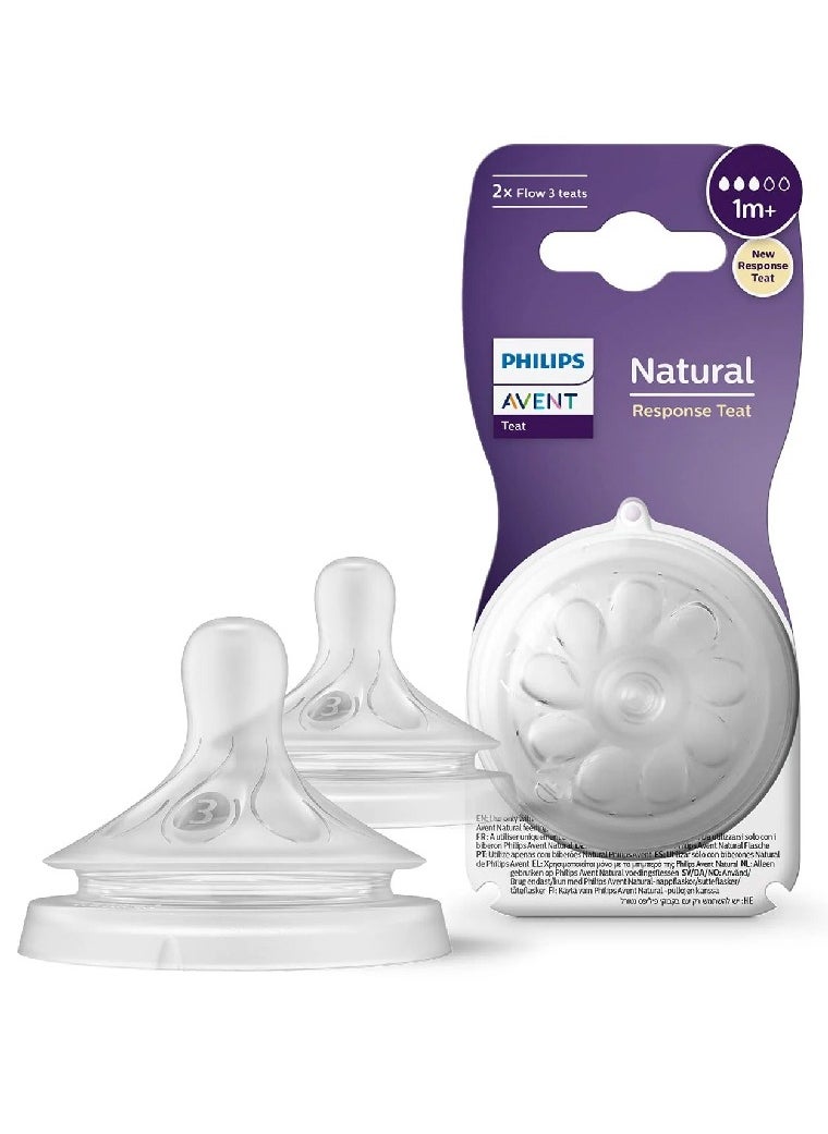 Philips Philips Avent Natural Response Nipple let baby control the pace of the milk for 1 Month+ infants pack of 2