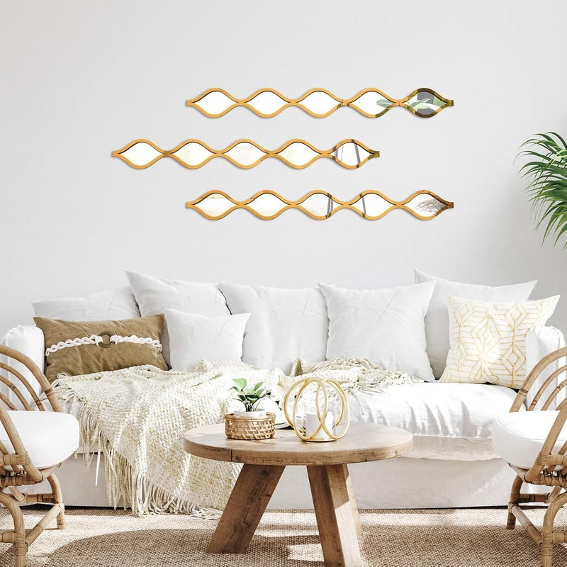 Yulejo ديكور جدار مرآة على شكل قطرة ماء من يوليجو 3 قطع - Image 5