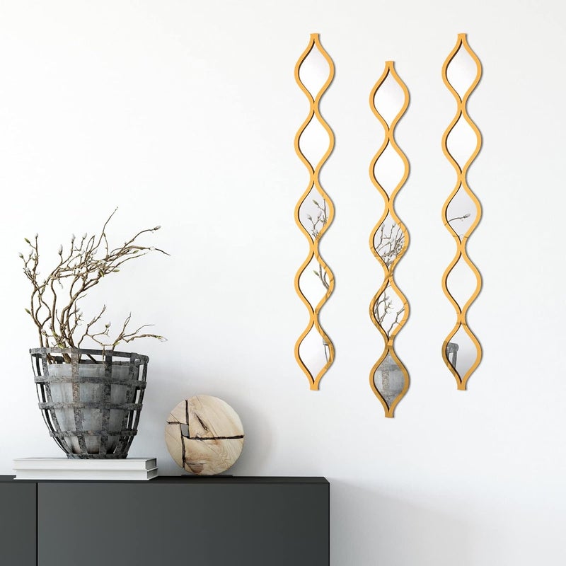 Yulejo ديكور جدار مرآة على شكل قطرة ماء من يوليجو 3 قطع - Image 1