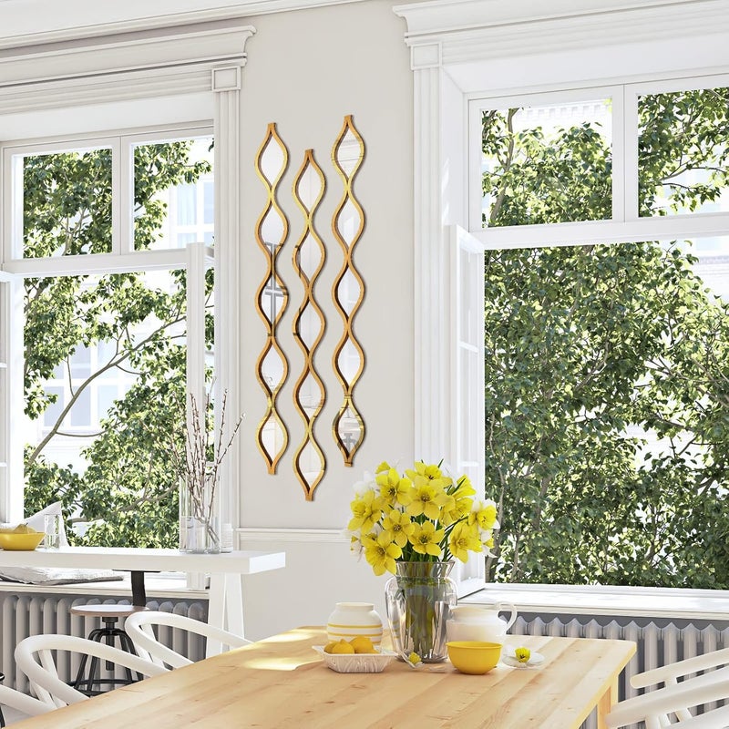 Yulejo ديكور جدار مرآة على شكل قطرة ماء من يوليجو 3 قطع - Image 4