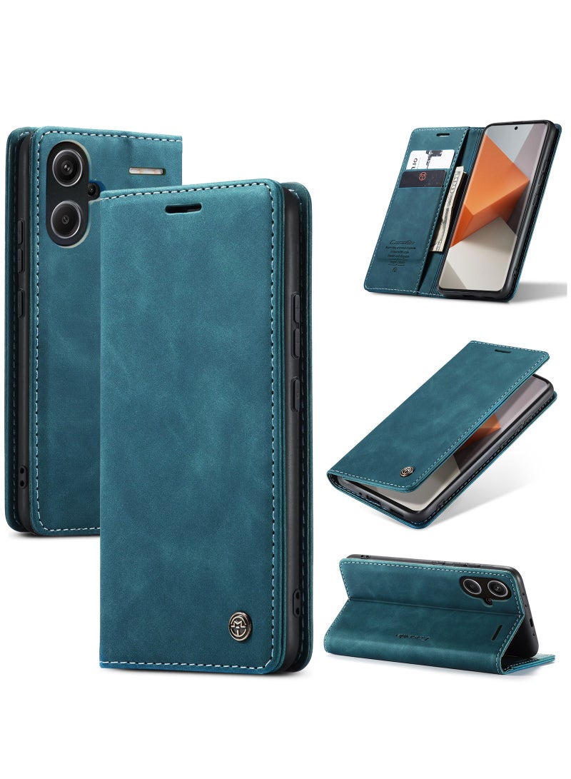 CaseMe For Xiaomi Redmi Note 13 Pro Plus Cover, Soft PU Leather Shockproof Mobile Phone Wallet Case, Full Body Protective Flip Cover Magnetic Adsorption Back Cover - Image 1