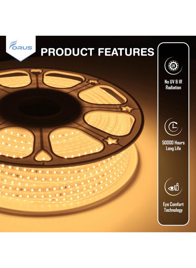 Forus LED Rope Light 3 Meter 2 Year Warranty, Outdoor Waterproof Decorative Cove Lights for Ceiling, Balcony, Home Decor, Interior Decoration, Flexible Profile Light for Diwali, Christmas -Warm White - Image 3