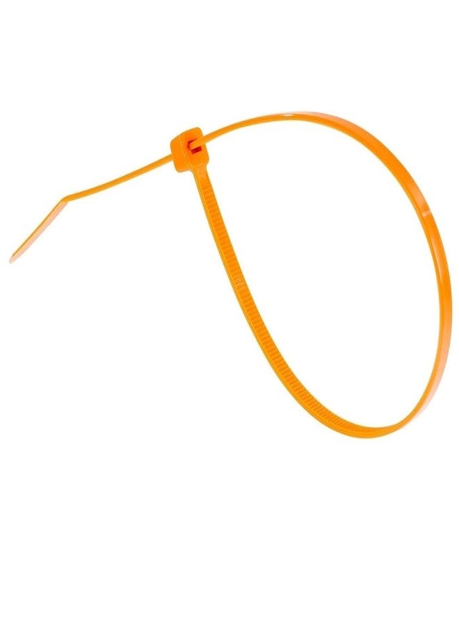 GTSE 8 Inch Orange Zip Ties, 100 Pack, 18lb Strength, UV Resistant Strong Nylon Cable Ties, Self-Locking 8" Tie Wraps - Image 3
