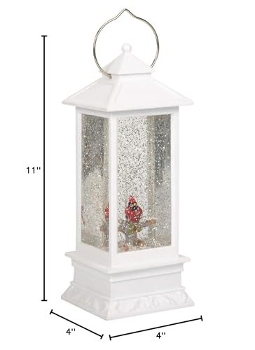Roman Christmas by Roman Inc  Acrylic Collection  White Lighted with Red Cardinal Lantern  11"" H Holiday Home Decor - Image 2
