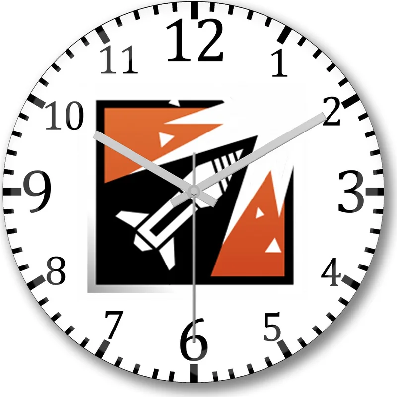 Baskı Dükkanı Print Shop Art Estampas Camisetas R6 Ash Wall Clock Curved Real Glass