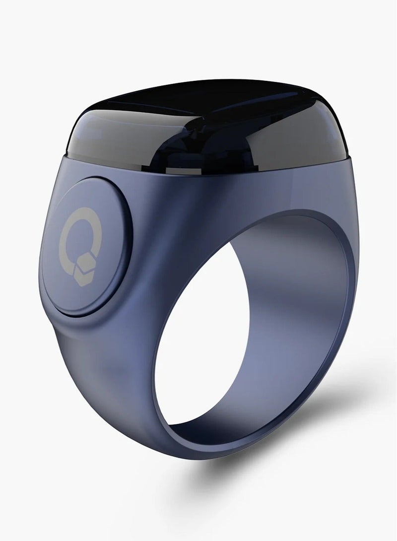 iQIBLA Digital Counter Tasbeeh  IQIBLA SMART Zikr Ring Noor 18mm Blue  World's first Muslim  IQIBLA SMART Zikr Ring - Image 1