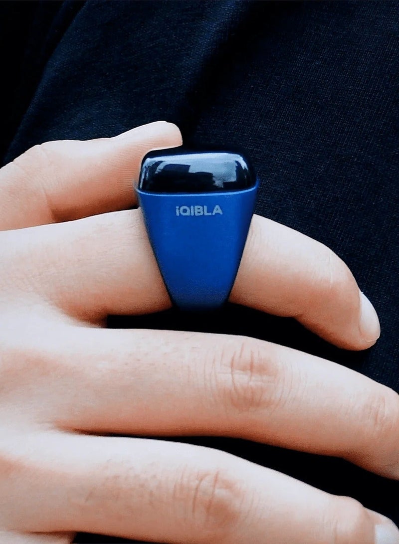 iQIBLA Digital Counter Tasbeeh  IQIBLA SMART Zikr Ring Noor 18mm Blue  World's first Muslim  IQIBLA SMART Zikr Ring - Image 3