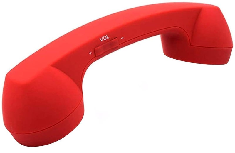 LIONSOUL Retro Phone Handset with Wireless Bluetooth and USB Handsets for Cell Phones Radiation-Proof Comfortable Call (Red) - Image 1