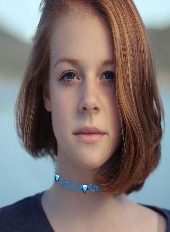 BodyJ4You مجموعة قلادات تشوكر من BodyJ4You مكونة من 12 قطعة، ألوان أكوا، أبيض، وردي، قابلة للتمدد، مصنوعة من المطاط، مجوهرات للنساء والفتيات والأطفال، عبوة هدايا - Image 5