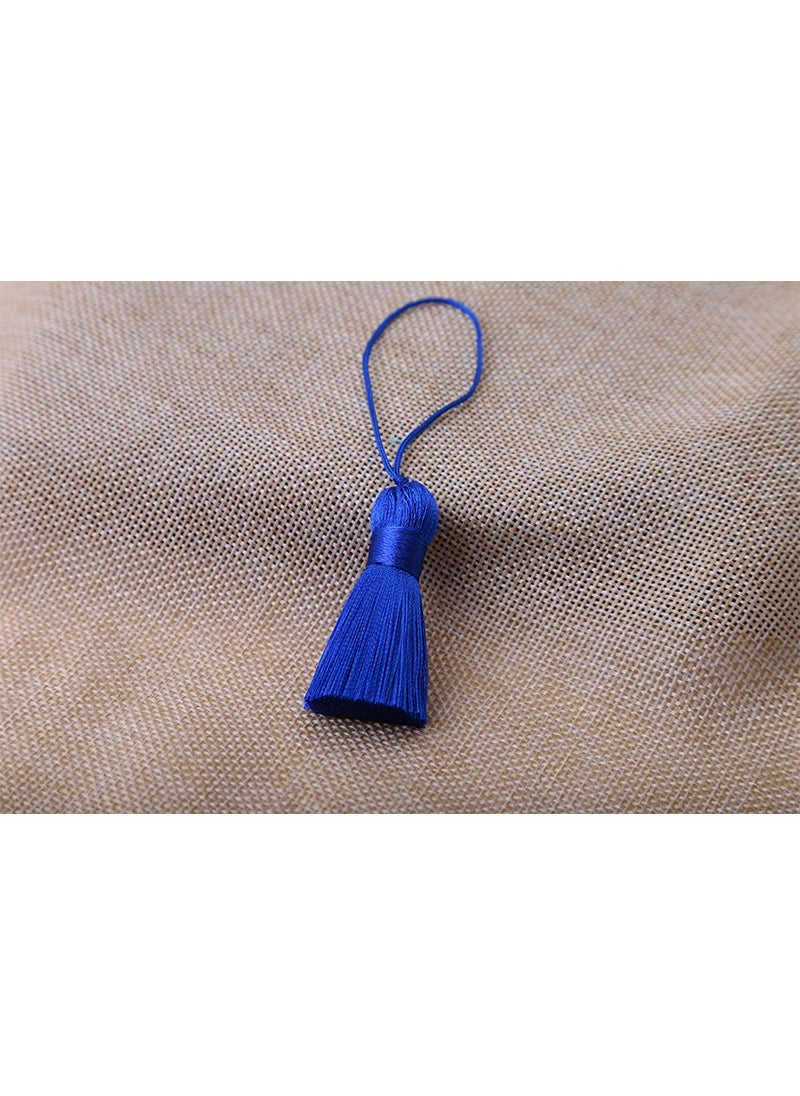 Generic 1 x 5 pcs 5cm Tassel Charm Bookmark Clothing Pendant Sapphire Blue