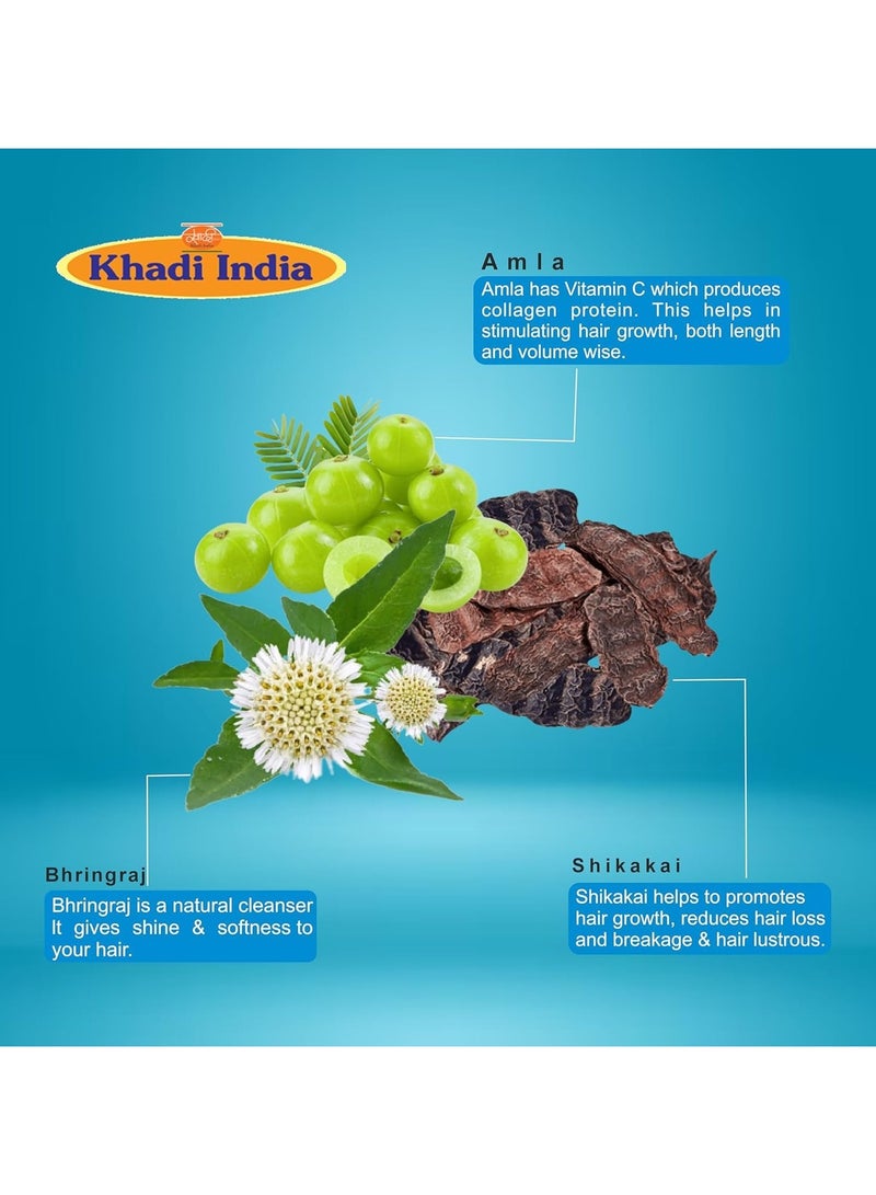 Khadi Natural Herbal Amla Bhringraj Shikakai Shampoo, Pack of 1, 200ml, for Men & Women - Image 4