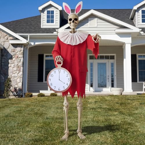 Cozypower 12 ft Skeleton Easter Outfit Set Giant Sized Bunny Costume Accessories Big Clothing for 12 Ft Skeleton Yard Garden Lawn Outdoor Party Decor - Image 1