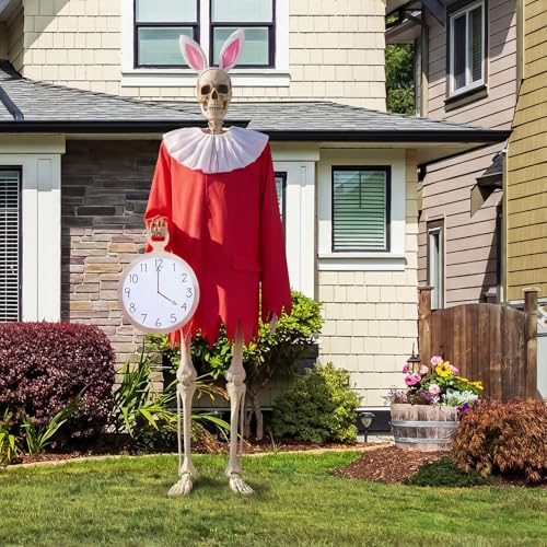 Cozypower 12 ft Skeleton Easter Outfit Set Giant Sized Bunny Costume Accessories Big Clothing for 12 Ft Skeleton Yard Garden Lawn Outdoor Party Decor - Image 5