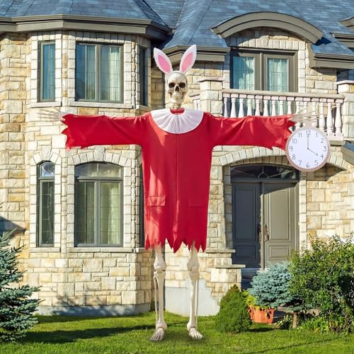 Cozypower 12 ft Skeleton Easter Outfit Set Giant Sized Bunny Costume Accessories Big Clothing for 12 Ft Skeleton Yard Garden Lawn Outdoor Party Decor - Image 4