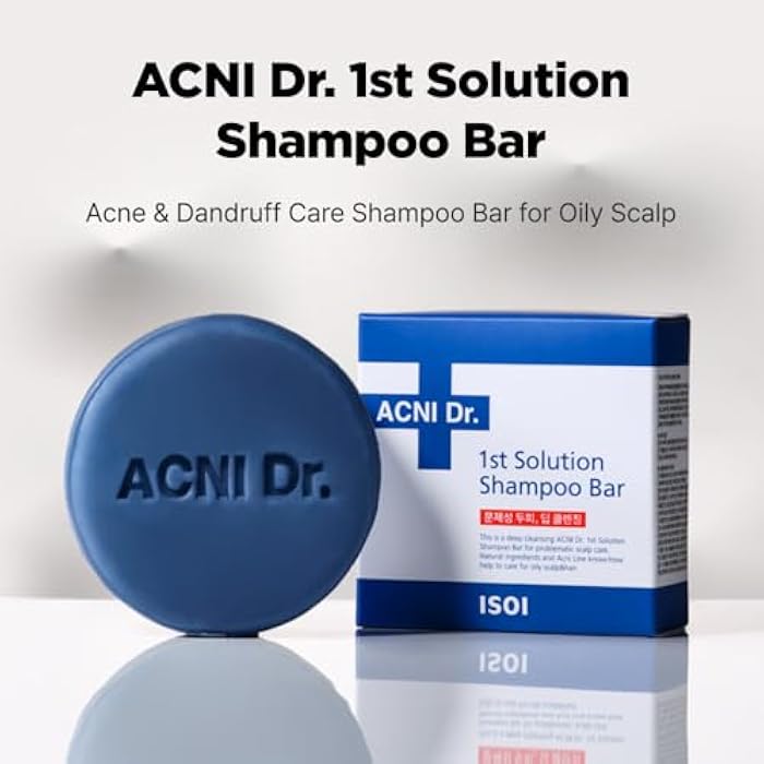 ISOI ACNI Dr. 1st Solution Shampoo Bar, Deep Cleansing for Hair Loss & Soothing for Oily and Acne-Prone Scalp, Solid Shampoo Soap Bar, Plastic-Free without Chemicals, Korean Hair Care (4.23 oz, 120g) - Image 2