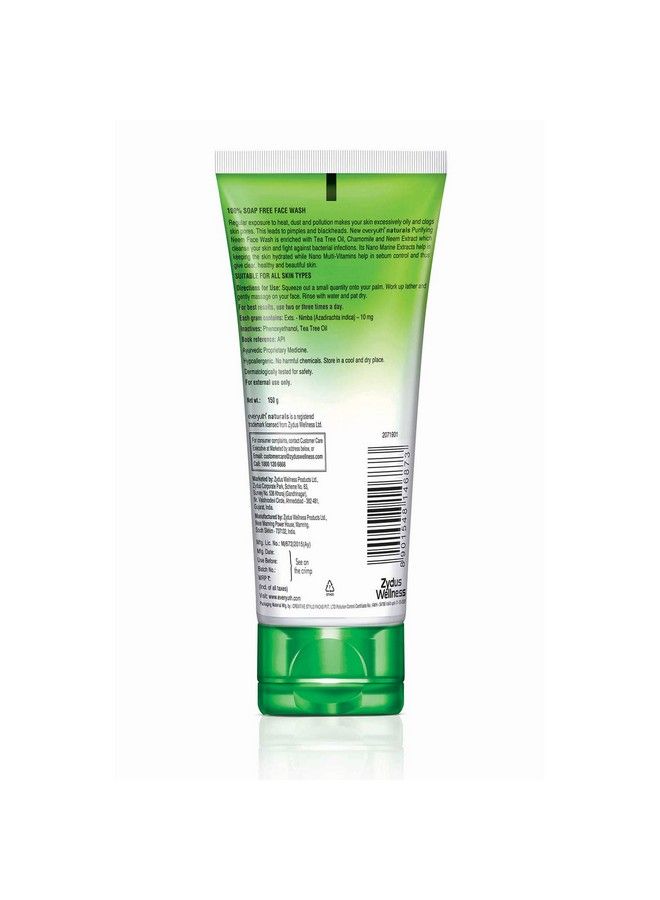 Everyuth Naturals Purifying Neem Face Wash 150Gm Tube - Image 3