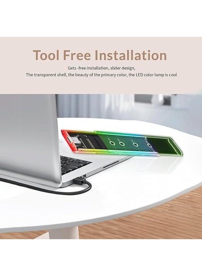 Portable USB-C External Enclosure for M.2 PCIe NVMe & SATA SSD – Supports UASP & TRIM – Fits 2230/2242/2260/2280 SSDs - Image 3