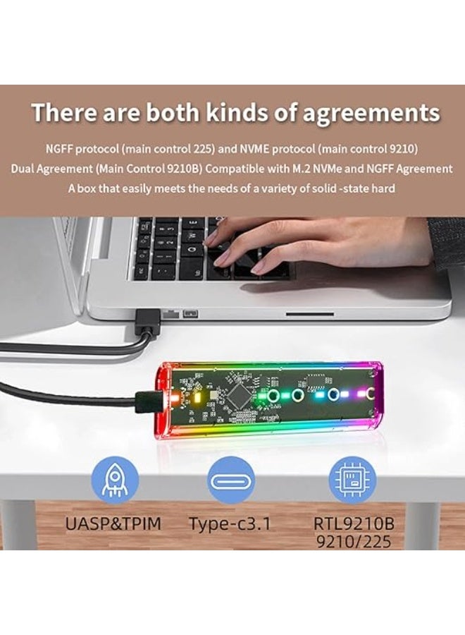 Portable USB-C External Enclosure for M.2 PCIe NVMe & SATA SSD – Supports UASP & TRIM – Fits 2230/2242/2260/2280 SSDs - Image 4