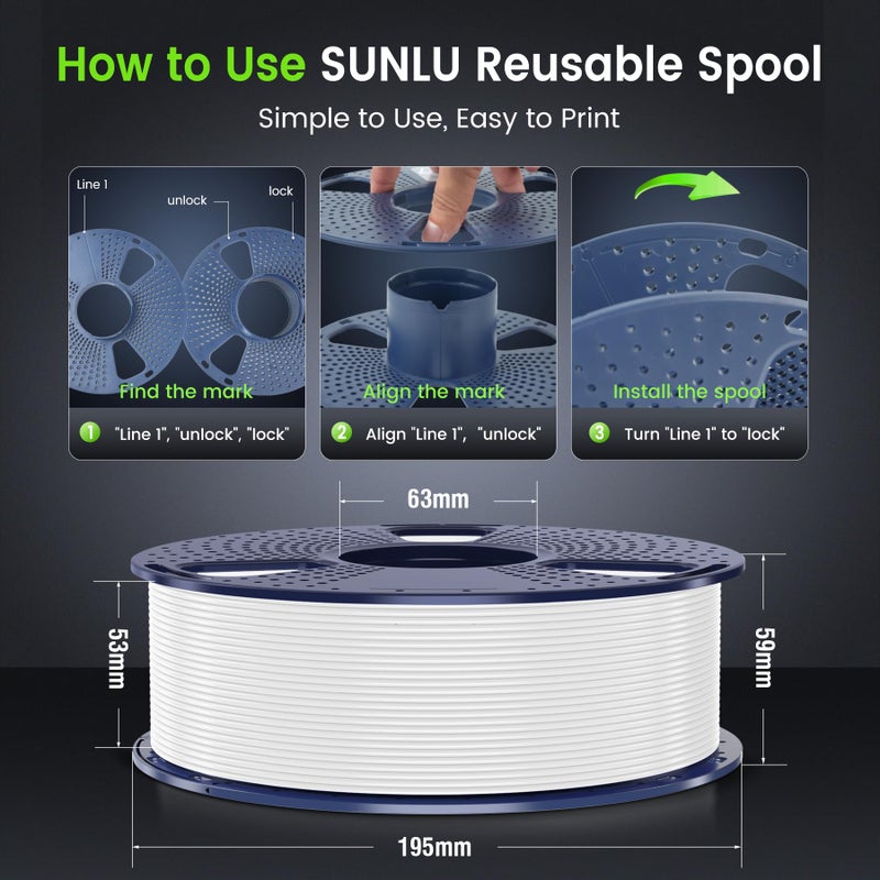 Sunlu خيوط طابعة ثلاثية الأبعاد SUNLU PLA Plus 1.75 مم، خيوط PLA مرتبة من SUNLU 1.75 مم PRO، خيوط PLA+ لمعظم طابعات FDM ثلاثية الأبعاد، دقة الأبعاد +/- 0.02 مم، بكرة 1 كجم (2.2 رطل)، شفافة - Image 3
