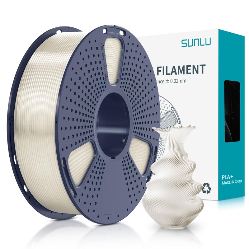 Sunlu خيوط طابعة ثلاثية الأبعاد SUNLU PLA Plus 1.75 مم، خيوط PLA مرتبة من SUNLU 1.75 مم PRO، خيوط PLA+ لمعظم طابعات FDM ثلاثية الأبعاد، دقة الأبعاد +/- 0.02 مم، بكرة 1 كجم (2.2 رطل)، شفافة - Image 1