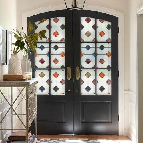 DKTIE Window Privacy Film Frosted Glass Static Cling UV Sun Blocking Heat Control Window Tint Day and Night Insulation Home Bathroom Door Decorative S533 236in X 787in - Image 3