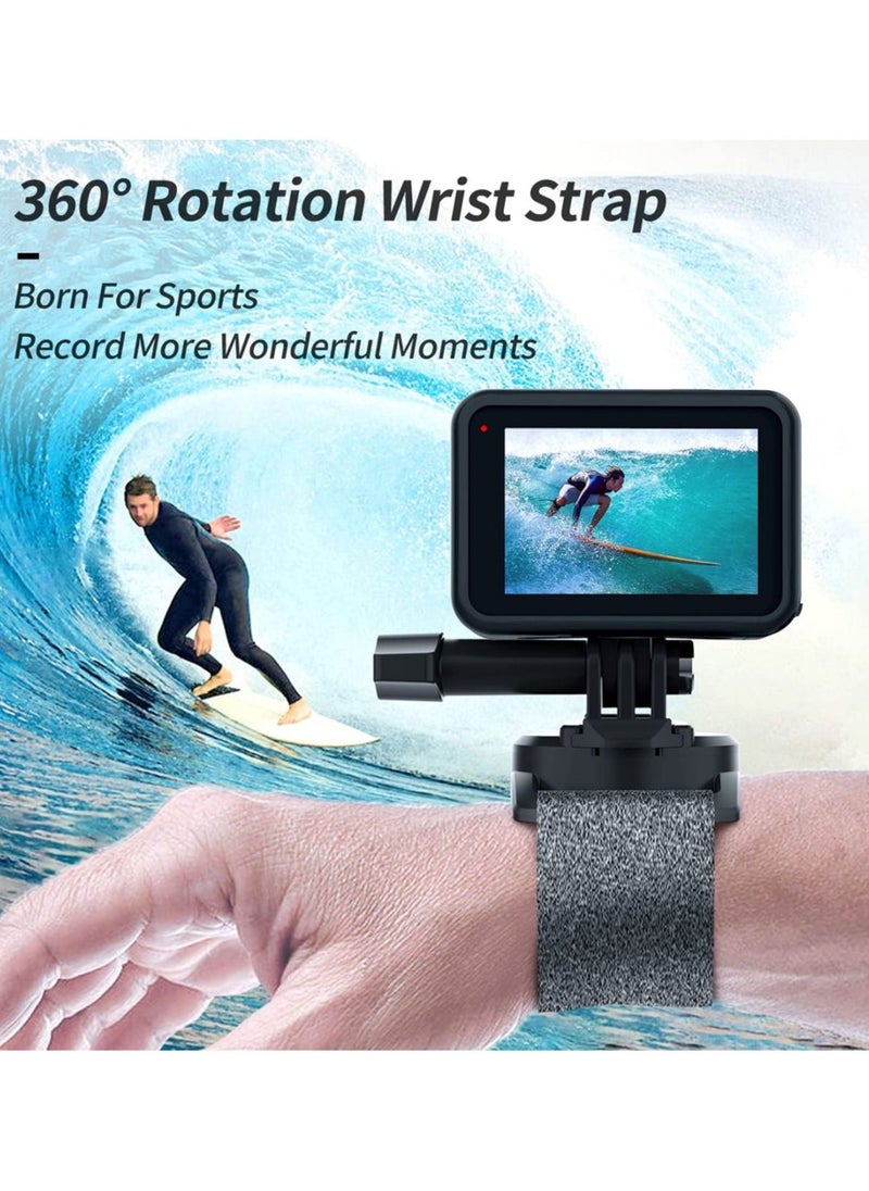 TELESIN - 360 Rotation Arm Plam Ankle Mount Band Holder Cycling Mount for GoPro Max Hero 11 10 9 8 7 6 5 Insta360 One R X2 Go2 DJI Osmo Action 2 Camera Accessories - Image 1