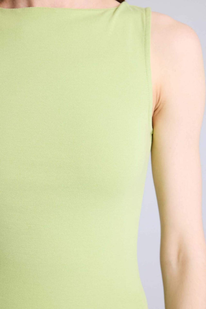 DeFacto Slim Fit Ribana Boat Collar Tank Top - Image 4