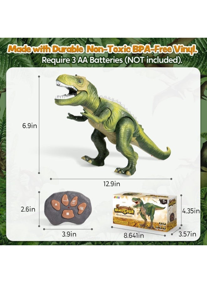 ST ZONE Remote Control Dinosaur Toy – Walking and Roaring Dinosaur with Glowing Eyes, Shaking Head and Realistic Sounds – Interactive RC Dinosaur Toy for Kids, Boys & Girls - Image 3