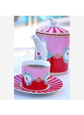 Pip Studio - Love Birds Teacup Red Pink 200 ml - Image 1