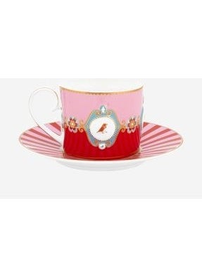Pip Studio - Love Birds Teacup Red Pink 200 ml - Image 1