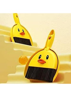 Generic 1 Piece Mini Broom And Dustpan Set, Small Broom And Dustpan Set, Yellow Duck Cartoon Broom For Kids, 