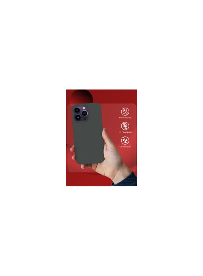 CATANES iPhone 14 Pro Max Case Silicone Case Full Body Protective Cover Shockproof Slim Phone Case Anti-Scratch Soft Microfiber Lining Grey - Image 2