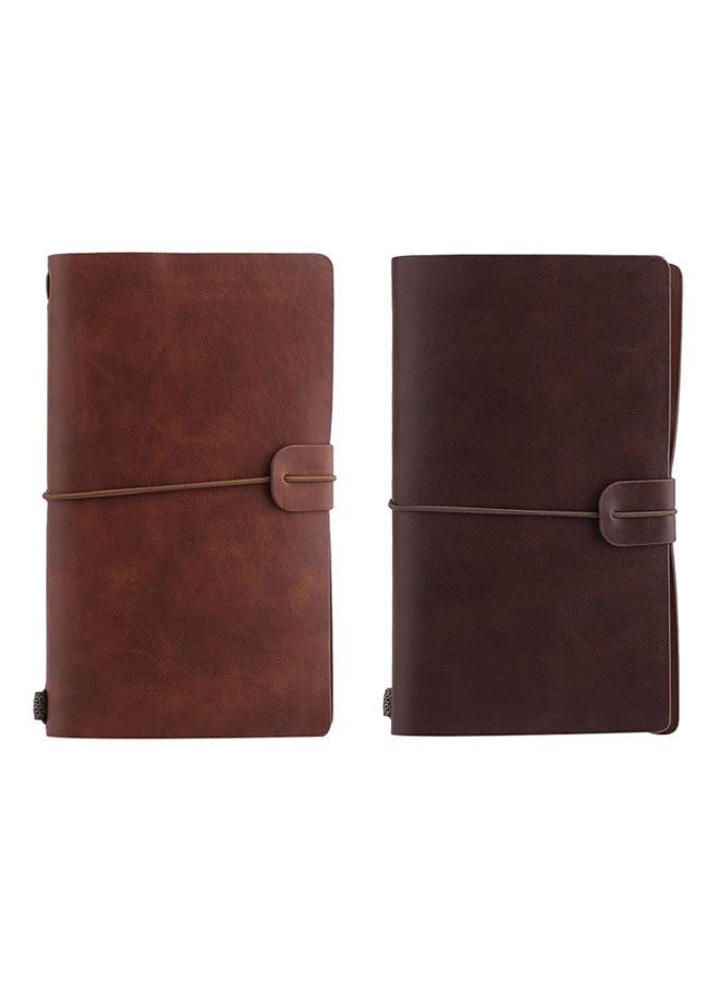 Portable Travel Diary Journal,114 Sheets Brown - Image 3