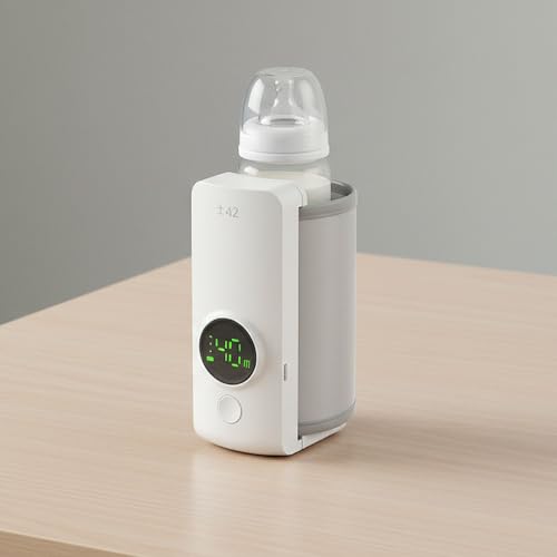 xeamun Portable Bottle WarmerTravelFriendlyBaby Milk Bottle HeatingCordless RechargableBaby Bottle WarmerComfortable Feeding Bottle Warmer on The GoPrecise Temperature - Image 3