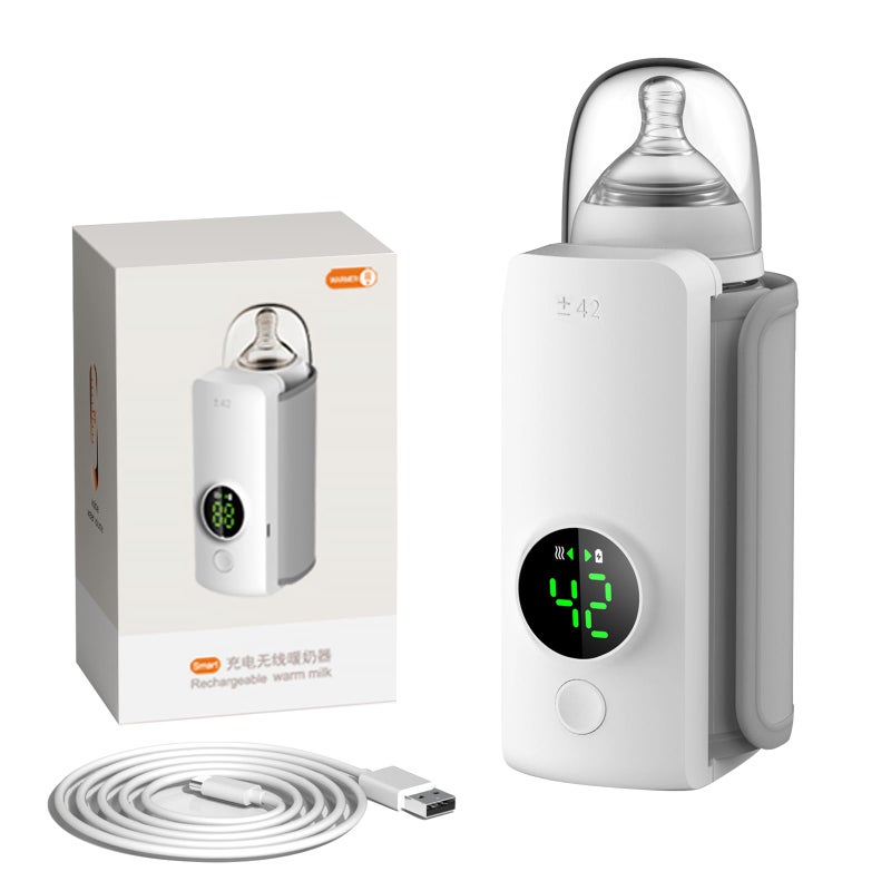 xeamun Portable Bottle WarmerTravelFriendlyBaby Milk Bottle HeatingCordless RechargableBaby Bottle WarmerComfortable Feeding Bottle Warmer on The GoPrecise Temperature - Image 2