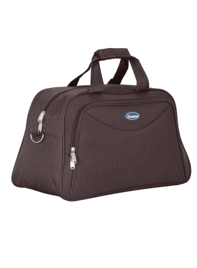 SENATOR Travel Duffle Bag for Unisex Lightweight Nylon Bag Multi Pocket Water & Scratch Resistant Adjustable Shoulder Strap Weekend Bag Convenient Carry On Luggage for Camping Training 34L Brown EA218