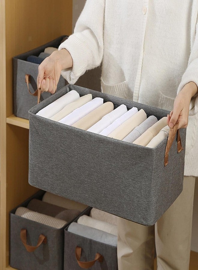 Barasti Clothes Storage Bag Foldable Storage Box with Handles Steel Frame Support Closet Storage Bin for Clothes Wardrobe Organizer for Bedroom - Image 2