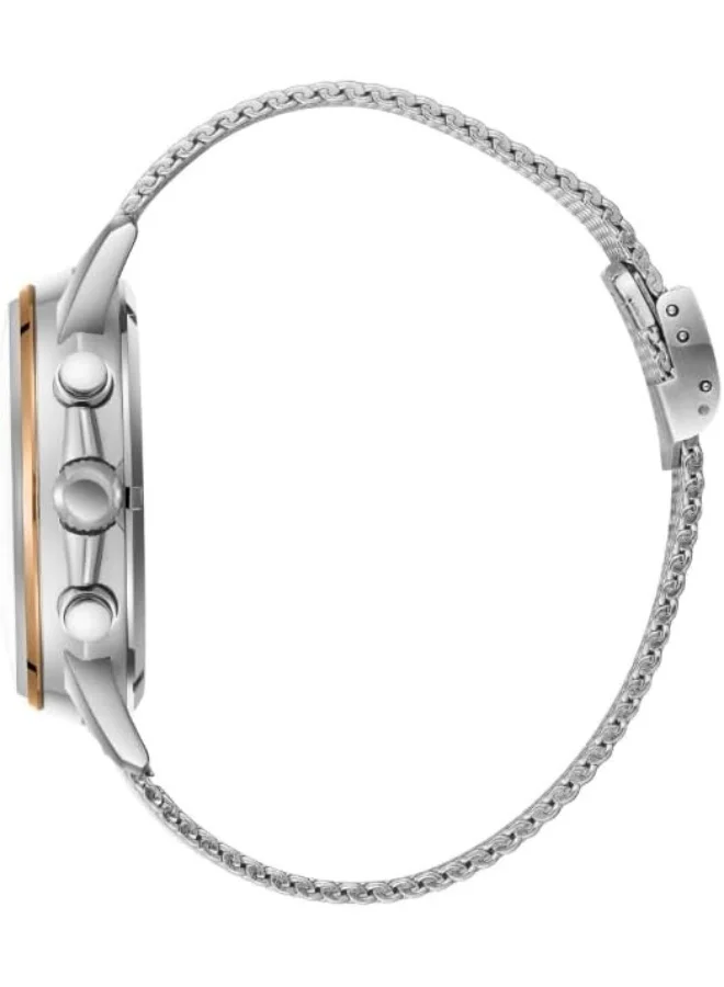 BEVERLY HILLS POLO CLUB BEVERLY HILLS POLO CLUB BP3647X.390 Men Multi Function Display Watch & Metal Strap Silver