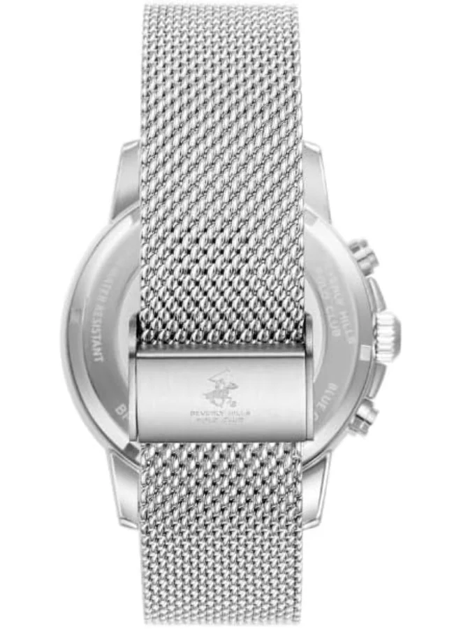 BEVERLY HILLS POLO CLUB BEVERLY HILLS POLO CLUB BP3647X.390 Men Multi Function Display Watch & Metal Strap Silver