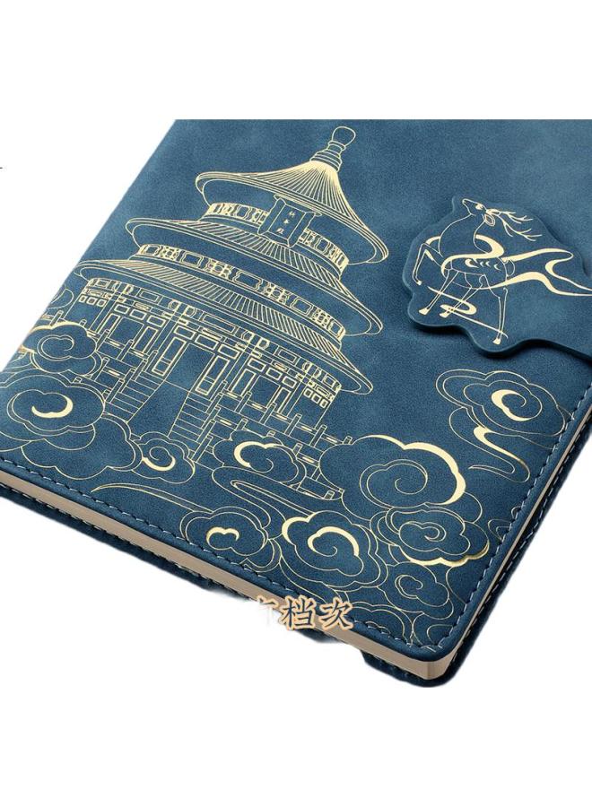 Ujia National Trend Notebook Gift Box Set, Forbidden City Chinese Style Creative Journal, Business Gift, New Year Present, Diary, Customizable For Businesses, Two-Piece Gift Box Set - Image 1